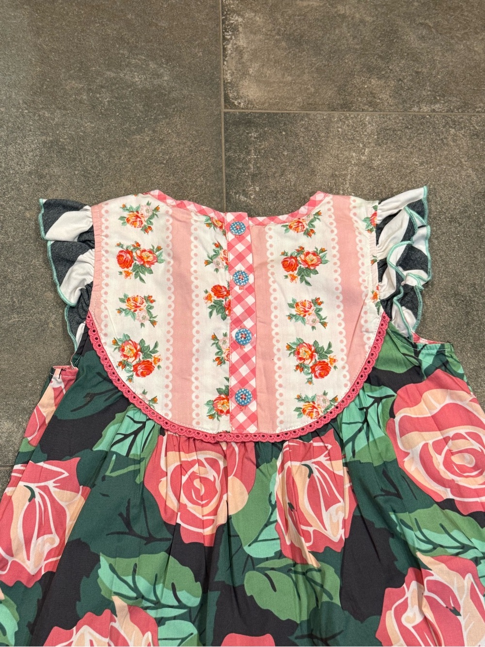 Matilda Jane Floral Rose Print Ruffle Dress - Picture 5 of 9
